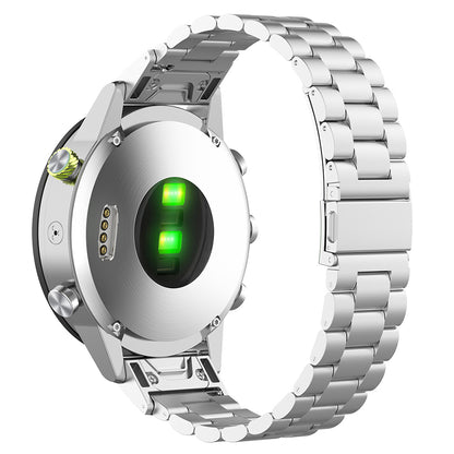 Bracelet Techsuit W010 pour Garmin Watch Fenix Series, 26mm, Argenté