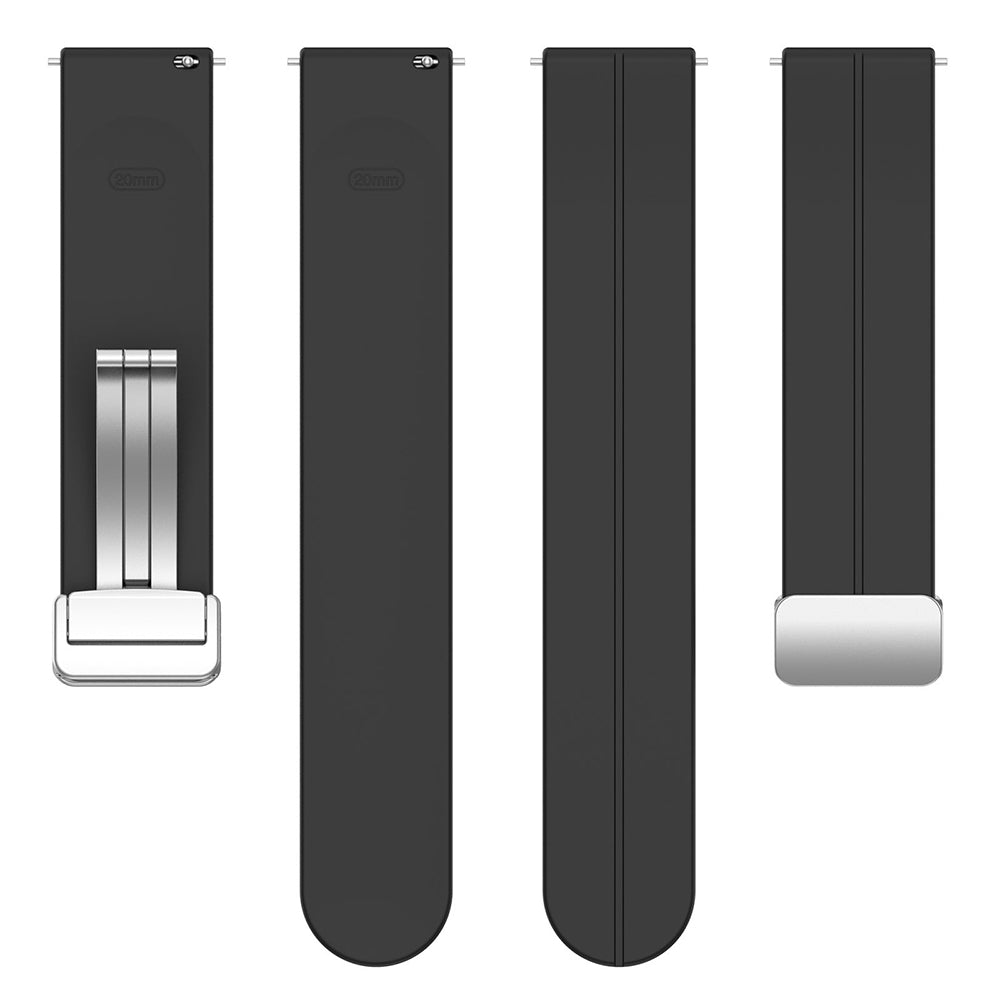 Techsuit W011 Armband für Samsung Galaxy Watch / Huawei Watch Series, 20mm, Schwarz