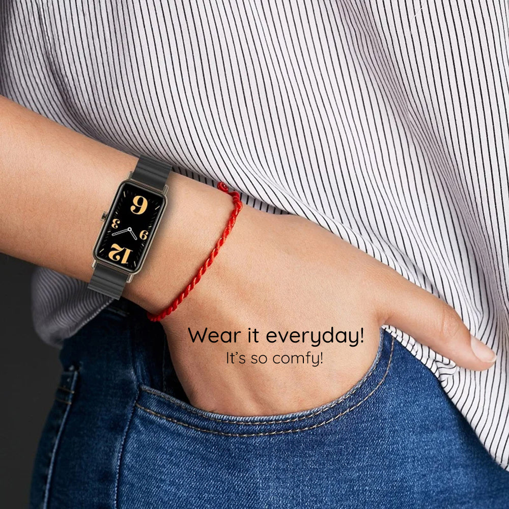 Bracelet Techsuit W012 pour Apple Watch 49mm / 46mm / 45mm / 44mm / 42mm Series, Noir