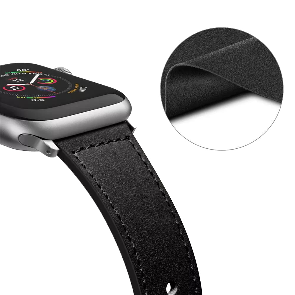 Bracelet Techsuit W033 pour Apple Watch 42mm / 41mm / 40mm / 38mm Series, Noir