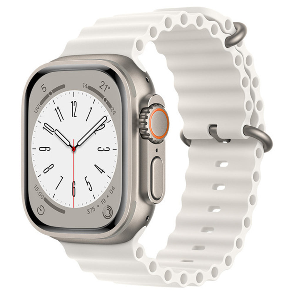 Techsuit W038 Armband für Apple Watch 49mm / 46mm / 45mm / 44mm / 42mm Serien, Weiß