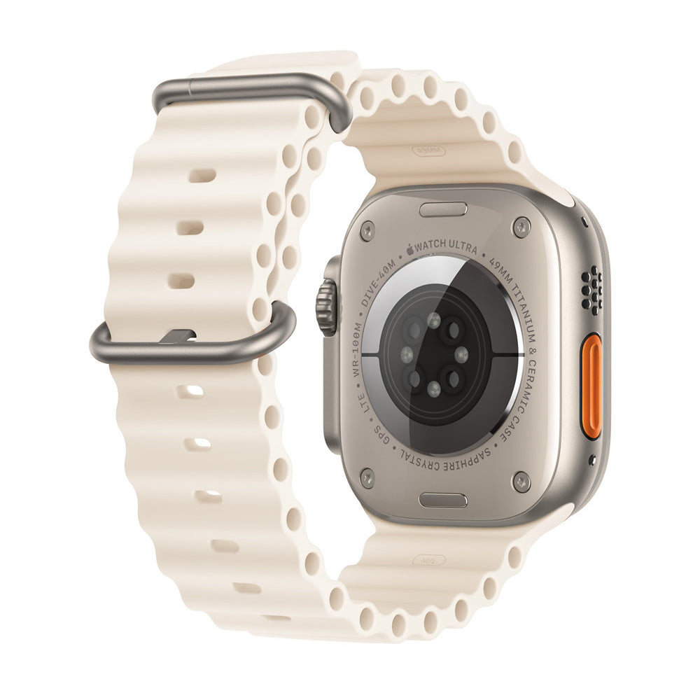 Techsuit W038 Armband für Apple Watch 49mm / 46mm / 45mm / 44mm / 42mm Serien, Weiß