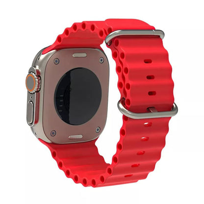 Techsuit W038 Armband für Apple Watch 49mm / 46mm / 45mm / 44mm / 42mm Serie, Dunkelrot