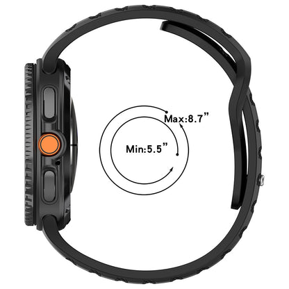 Techsuit W050 Armband für Samsung Galaxy Watch 8 Classic / Watch8 44mm / Watch 8 40mm, Schwarz