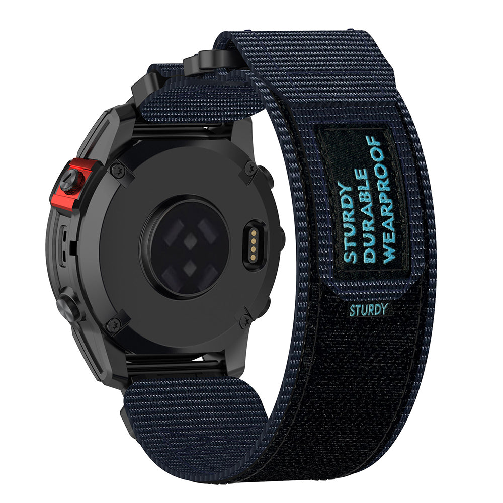Bracelet Techsuit W057 pour Garmin Instinct / Approach / Fenix Watch Series, 20mm, Bleu Marine