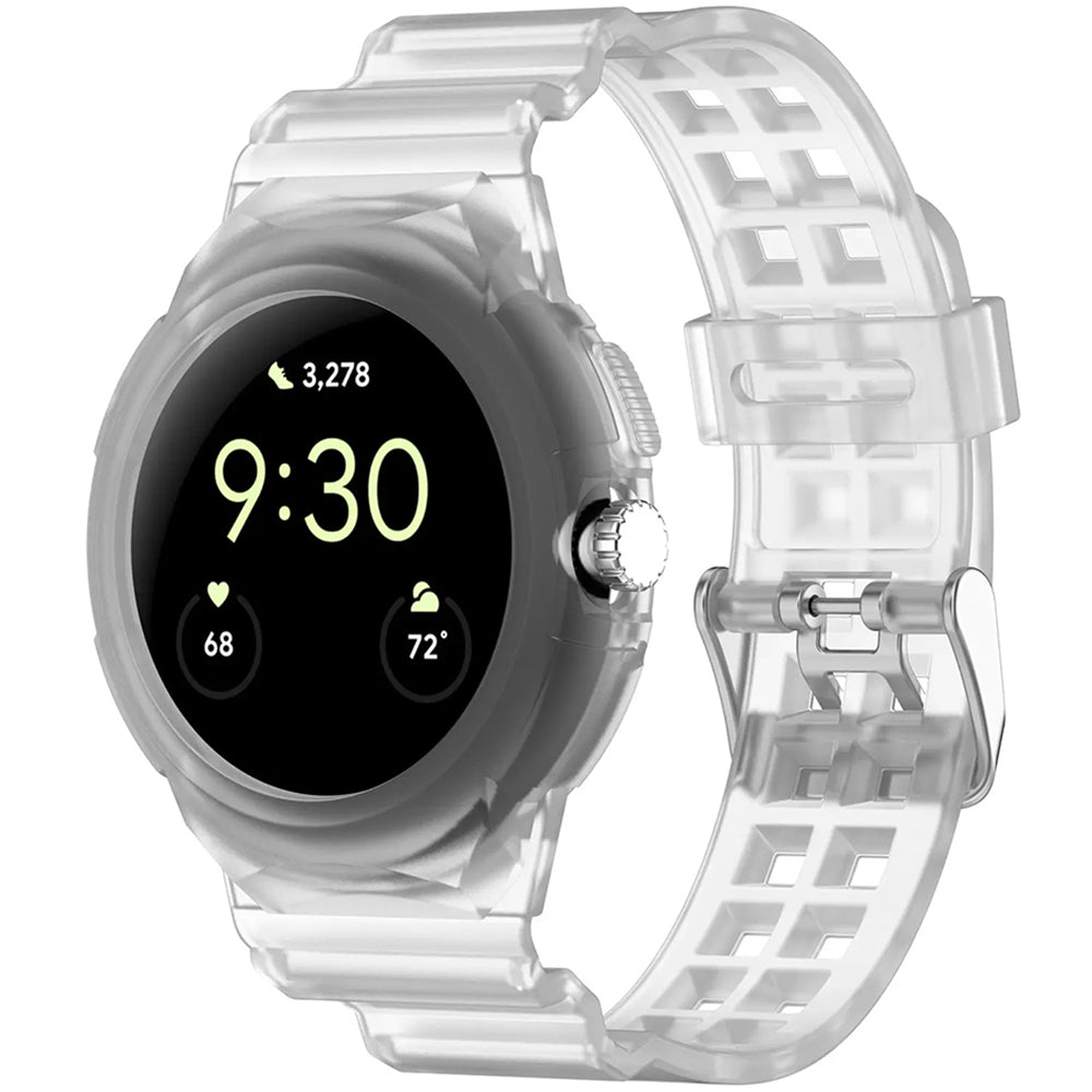 Techsuit W065 Armband für Google Pixel Watch 3 41mm / Watch 2 / Watch, Transparent