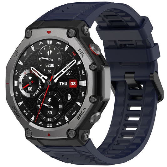 Bracelet Techsuit W067 pour Amazfit T-Rex 3, Bleu Marine