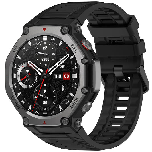 Bracelet Techsuit W067 pour Amazfit T-Rex 3, Noir