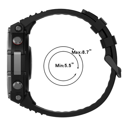 Bracelet Techsuit W067 pour Amazfit T-Rex 3, Noir