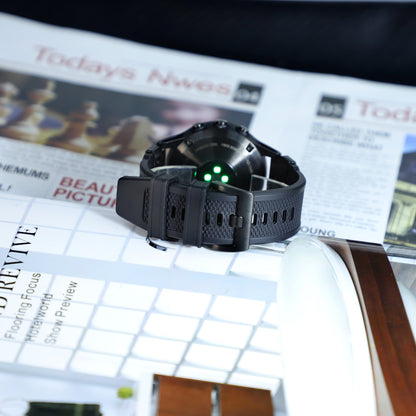 Bracelet Techsuit W068 pour Garmin Watch Fenix Series, 26mm, Orange Noir