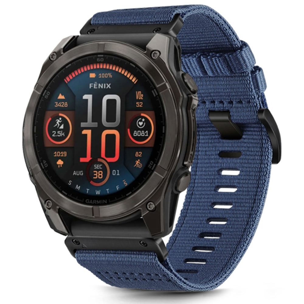 Techsuit W070 Strap for Garmin Instinct / Approach / Fenix Watch Series, 20mm, Navy Blue