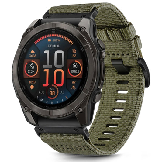 Techsuit W070 Armband für Garmin Instinct / Approach / Fenix Watch Series, 20mm, Dunkelgrün