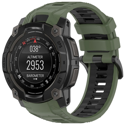 Bracelet Techsuit W077 pour Garmin Instinct 3 45mm Solar / Instinct 3 45mm, Vert