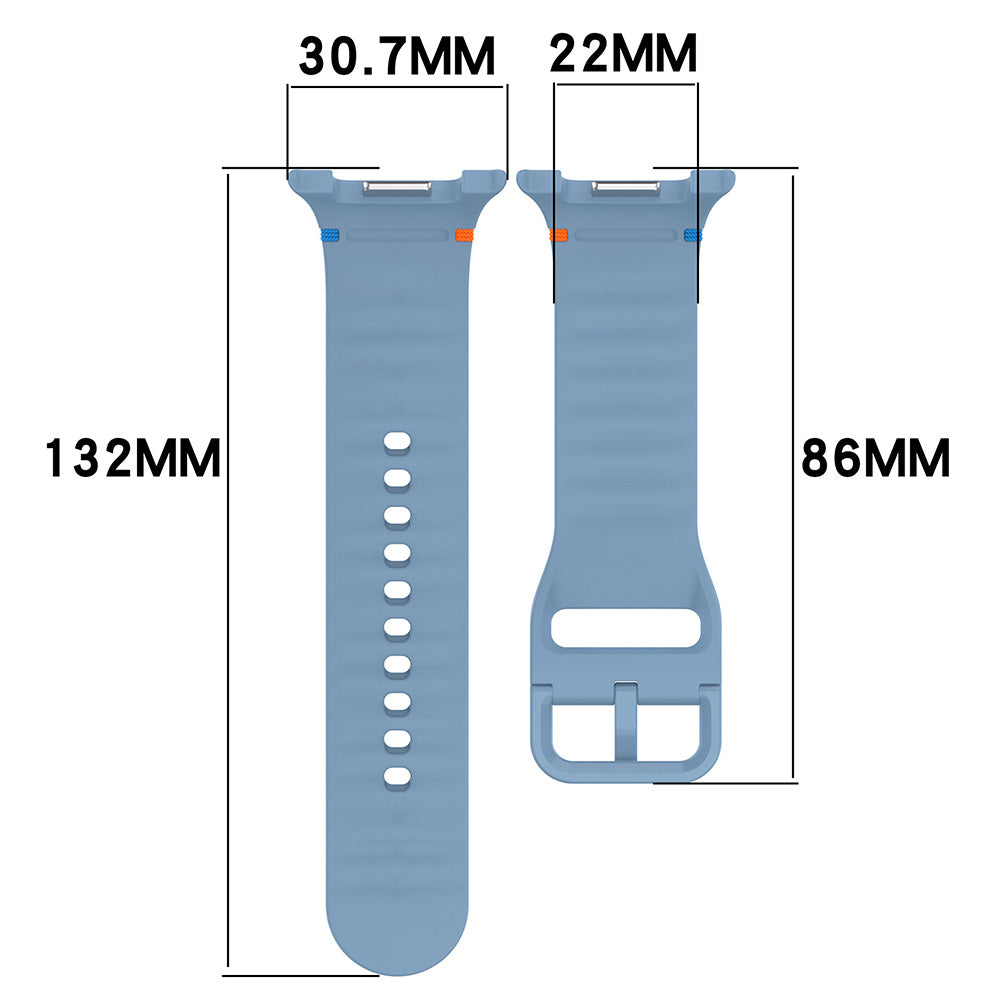 Bracelet Techsuit W079 pour Samsung Galaxy Watch 8 Classic / Watch8 44mm / Watch 8 40mm, Bleu Marine