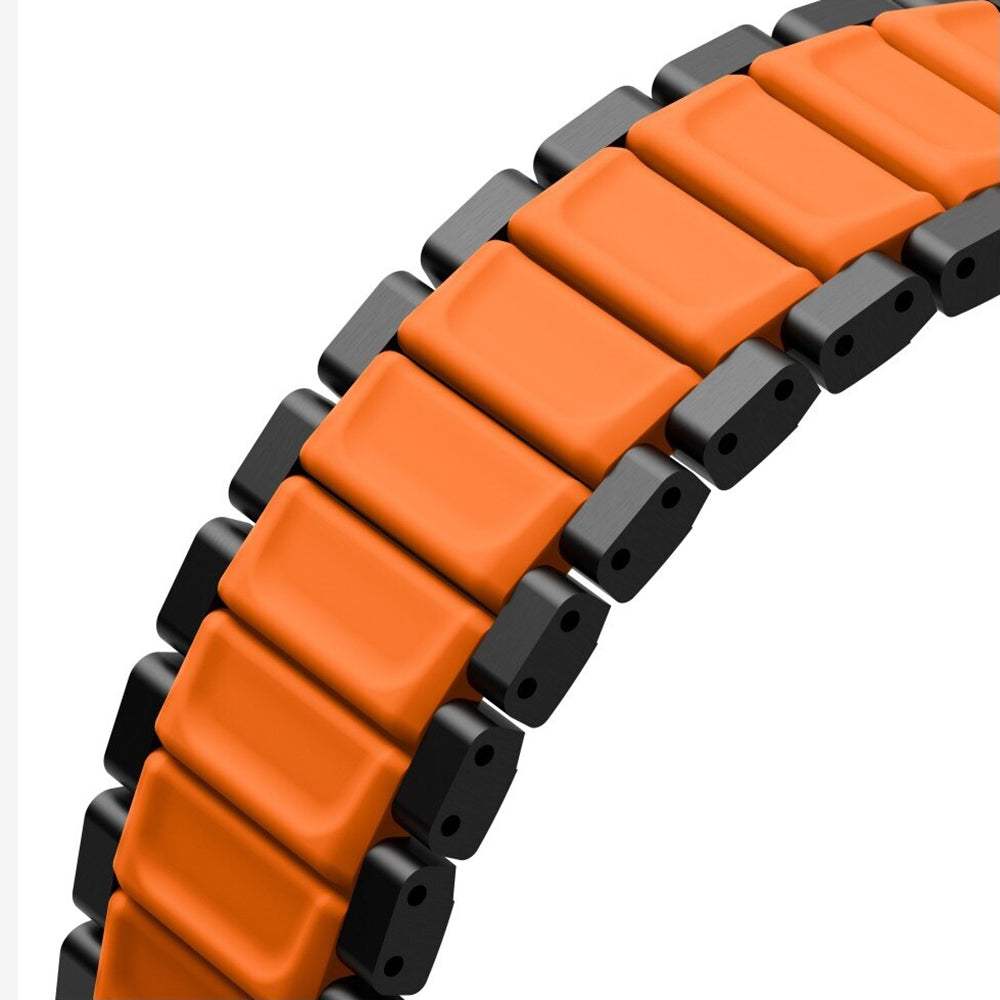 UNIQ Strova Flex Armband für Apple Watch 49mm / 46mm / 45mm / 44mm / 42mm Serien, Schwarz Orange