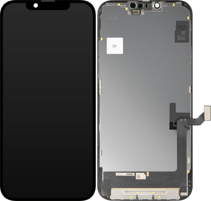 Display mit GX-Touchscreen für Apple iPhone 14 Plus, mit Rahmen, OLED IC Movable Version, Schwarz