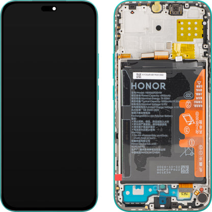 Display mit Touchscreen Honor X8c, mit Rahmen und Akku, Grün (Marrs Green), Service Pack 0235AMXQ