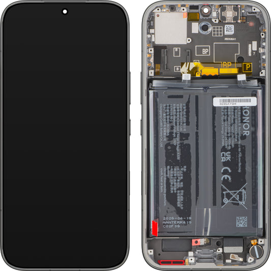 Écran tactile Honor 600, avec cadre et batterie, noir, Service Pack 0235ATSM