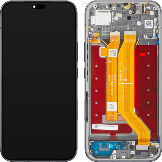 Touchscreen-Display Honor 600e / 600 Lite, mit Rahmen, Schwarz (Velvet Black), Service Pack 0235ASUL