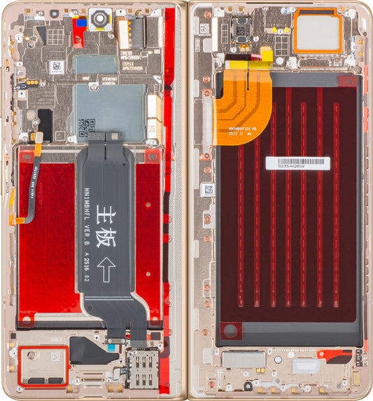 Écran tactile Honor Magic V5 avec cadre, sous-couche interne, doré (Dawn Gold), pack de service 0235AQBW