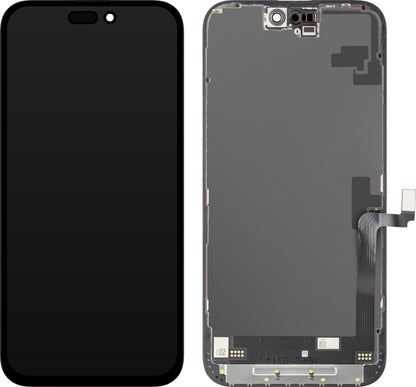 Display mit Touchscreen JK für Apple iPhone 16 Plus, mit Rahmen, LCD In-Cell IC Movable Version, Schwarz