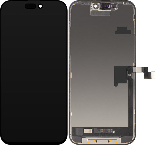 Écran avec Touchscreen JK pour Apple iPhone 16 Pro Max, avec Cadre, Version LCD In-Cell IC Movable, Noir