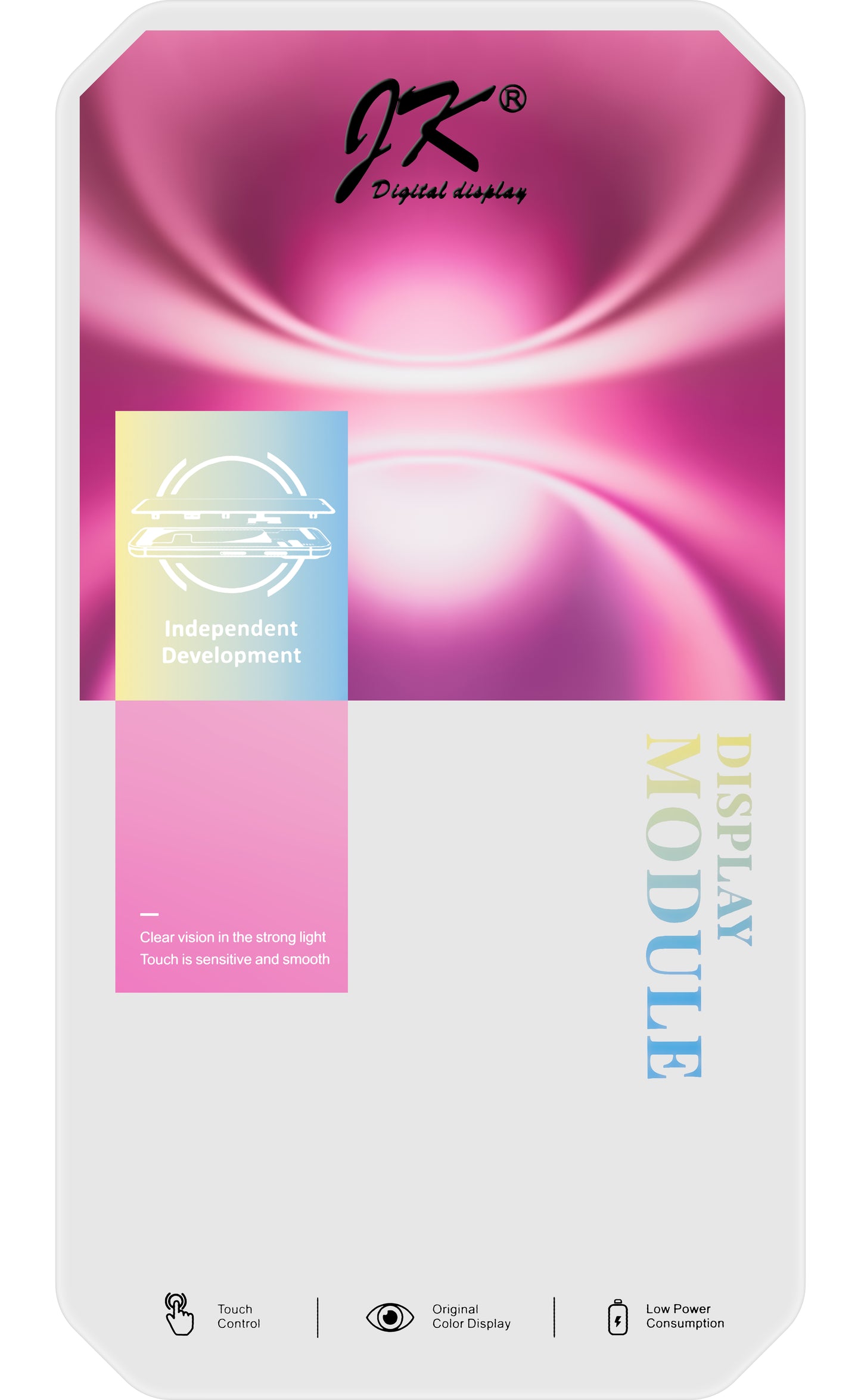 Display mit Touchscreen JK für Apple iPhone 16 Plus, mit Rahmen, LCD In-Cell IC Movable Version, Schwarz