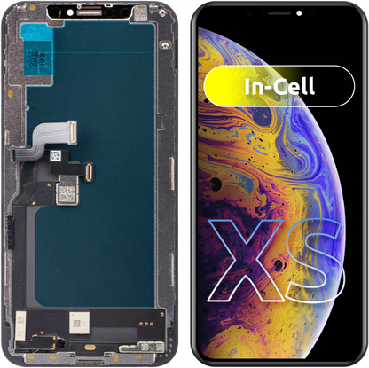 Touchscreen Display JK für Apple iPhone XS, mit Rahmen, In-Cell LCD Version, Schwarz