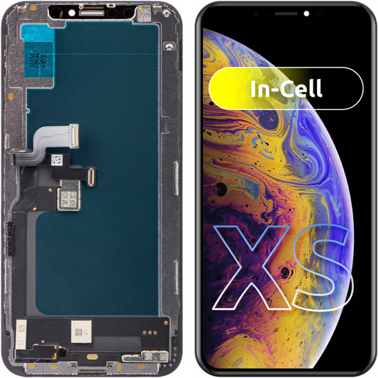 Écran tactile JK pour Apple iPhone XS, avec cadre, version LCD dans la cellule, noir