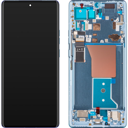 Touchscreen-Display Motorola Edge 40 Pro, mit Rahmen, Lunar Blue, Service Pack 5D68C22011