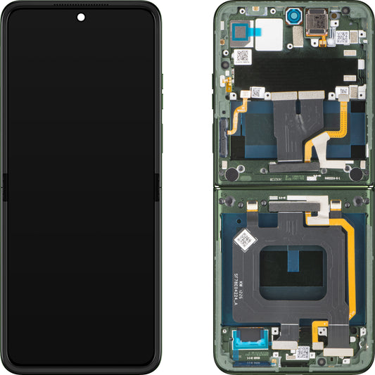 Motorola Razr 70 Plus Touchscreen-Display mit Rahmen, Unterer Innenteil, Grün (Pantone Mountain View) Service Pack 5D68C32313