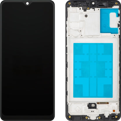 Display mit Touchscreen MP kompatibel mit Samsung Galaxy A31 A315, mit Rahmen, Schwarz