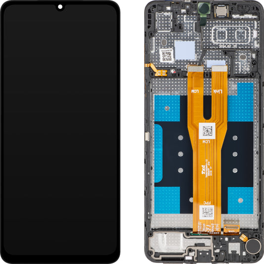 Écran avec écran tactile MP compatible avec Samsung Galaxy A06 A065, avec cadre, Noir