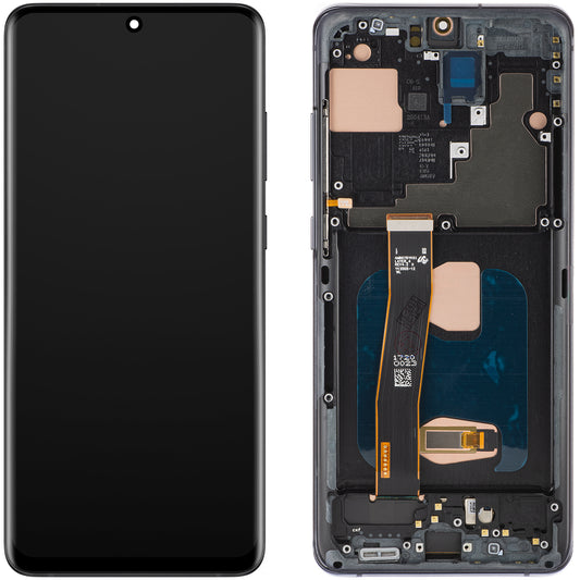 Écran avec Touchscreen MP compatible avec Samsung Galaxy S20 Ultra G988, avec Cadre, Version OLED, Noir