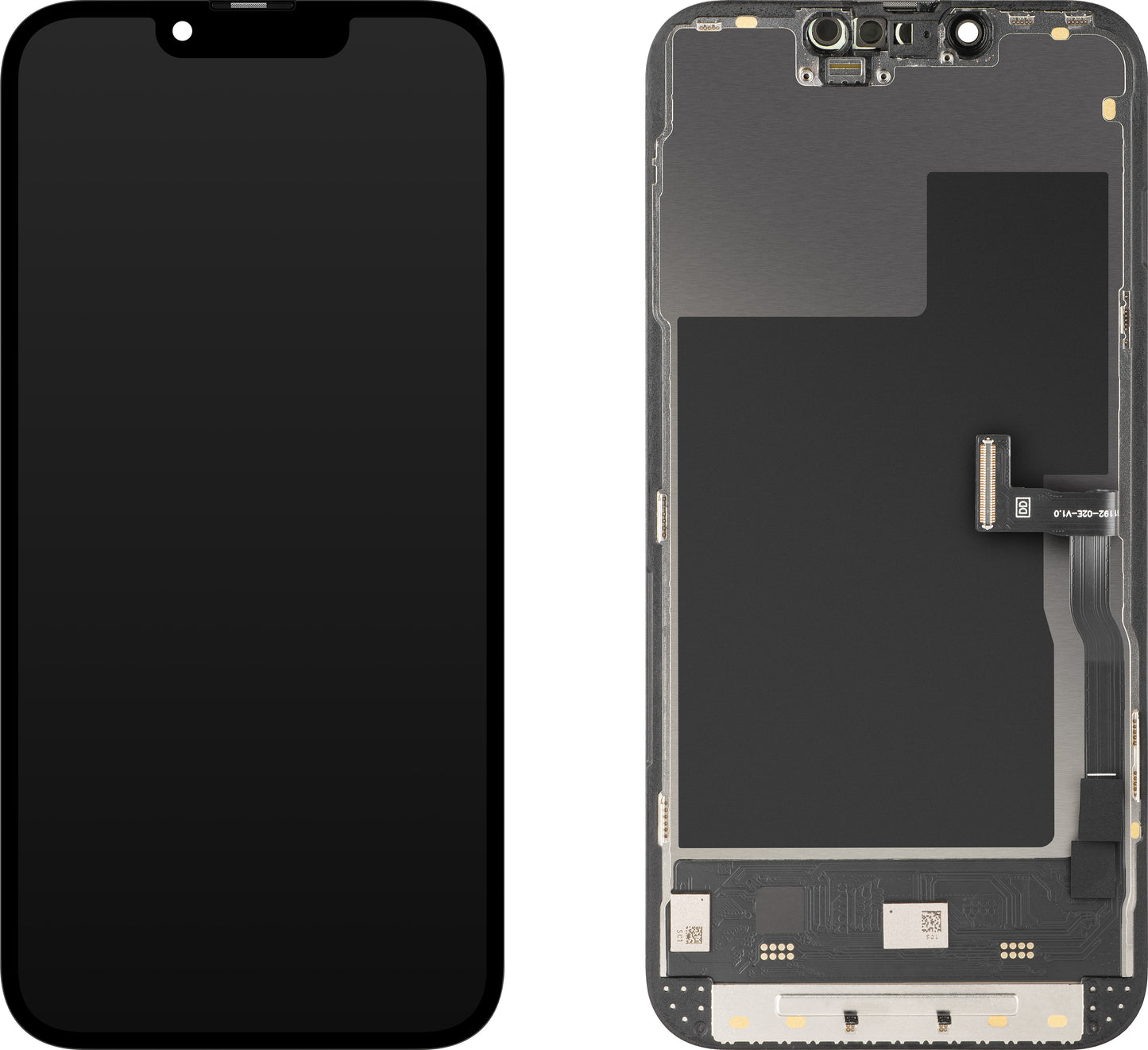 Display mit MP Touchscreen kompatibel mit Apple iPhone 13 Pro, mit Rahmen, Soft OLED 120Hz FHD Diagnostic Version, Schwarz
