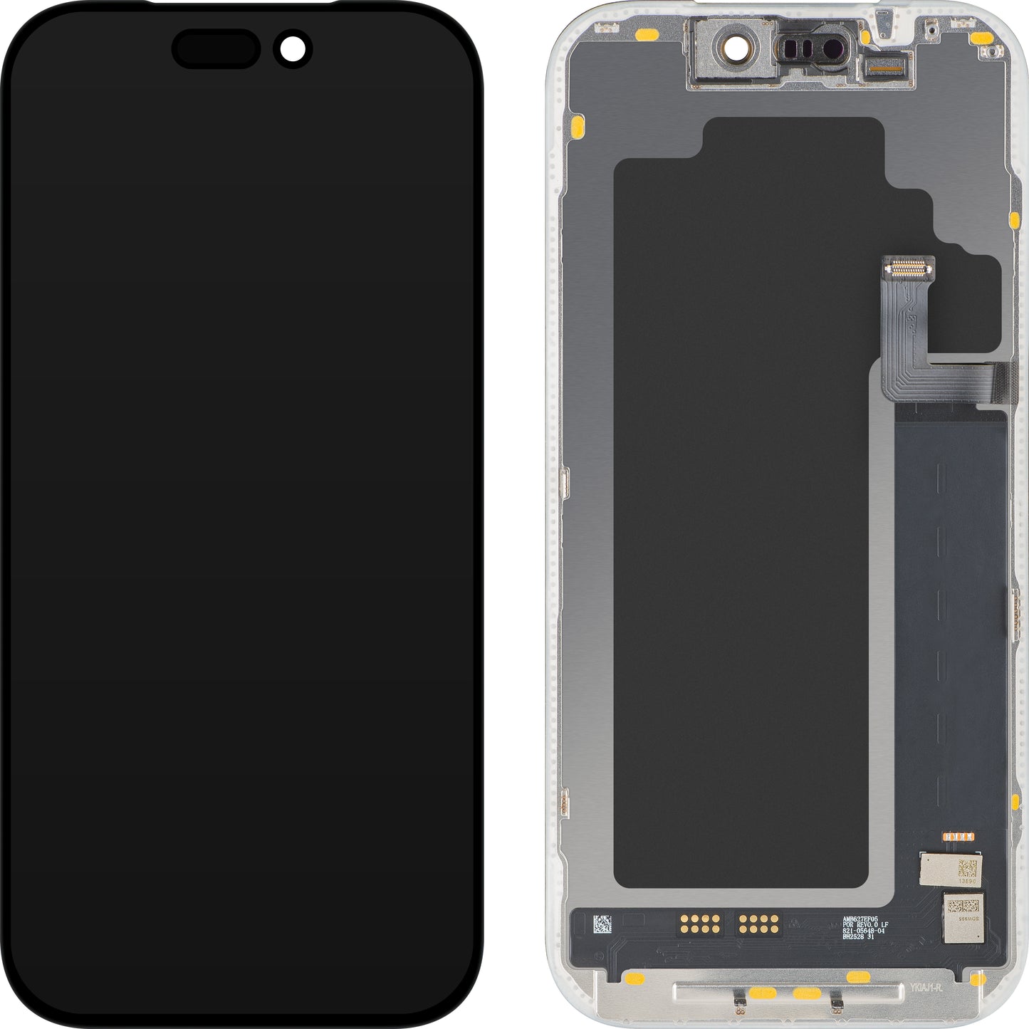 Écran tactile MP compatible avec Apple iPhone 17 Pro, avec cadre, version Soft OLED FHD 120Hz IC déplaçable, noir