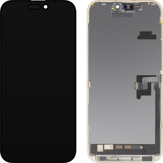 MP Touchscreen Display compatible with Apple iPhone 16 Pro Max, with Frame, Soft OLED FHD IC Movable Version, Black