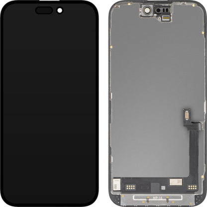 MP Touchscreen-Display kompatibel mit Apple iPhone 16, mit Rahmen, Premium Soft OLED FHD 120Hz Diagnostic Version, Schwarz