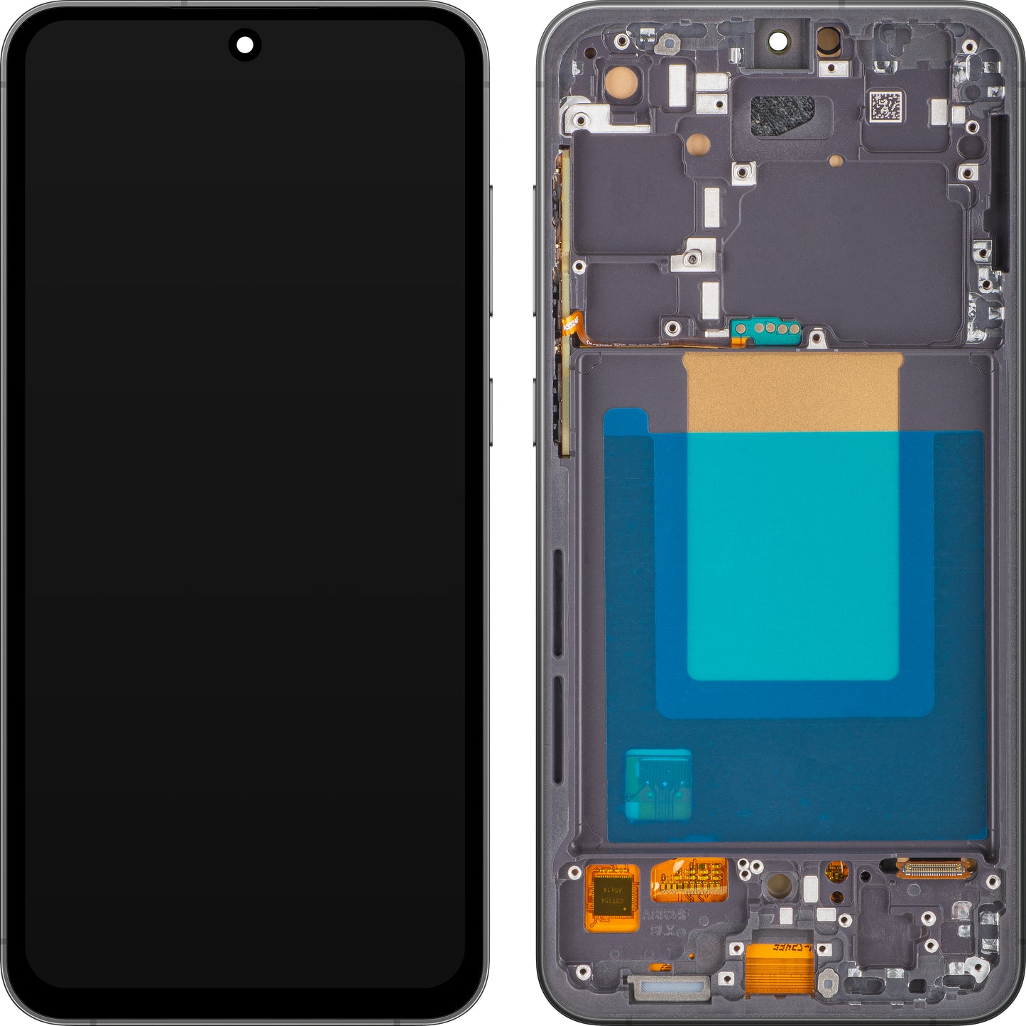 Écran tactile MP compatible avec Samsung Galaxy S24 FE S721, avec cadre, version OLED, noir