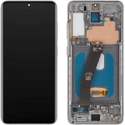 Écran tactile MP compatible avec Samsung Galaxy S20 5G G981 / S20 G980, avec cadre, version OLED, noir