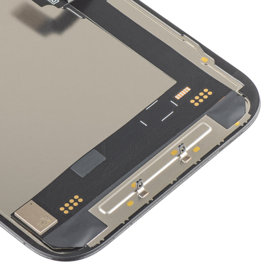 Écran tactile MP compatible avec Apple iPhone 16, avec cadre, version Soft OLED FHD 120Hz IC Movable, Noir