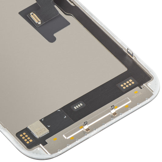 Écran tactile MP compatible avec Apple iPhone 16 Pro, avec cadre, version Soft OLED FHD 120Hz IC Movable, Noir