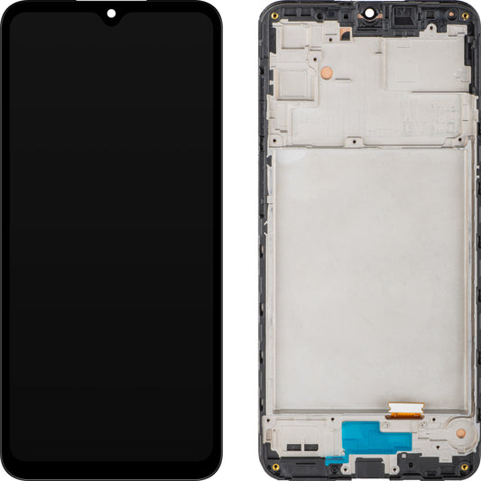 Écran avec Touchscreen MP compatible avec Samsung Galaxy A16 4G A165, avec Cadre, Noir.