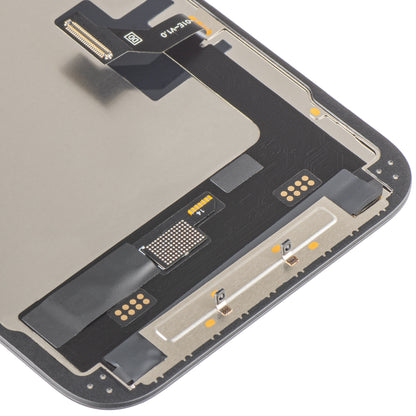 MP Touchscreen-Display kompatibel mit Apple iPhone 17e / 16e, mit Rahmen, Soft OLED FHD IC Movable Version, Schwarz