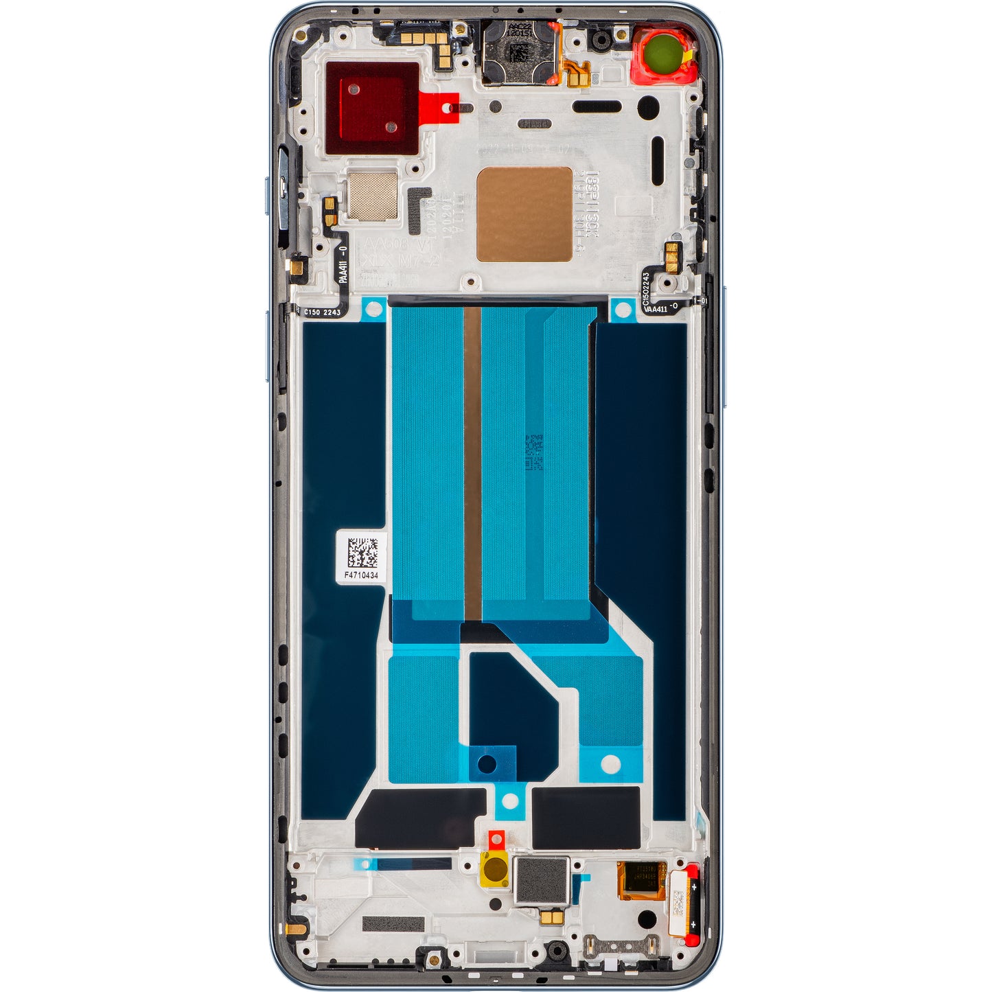 OnePlus Nord 2 5G Touchscreen-Display mit Rahmen, Blau (Blue Haze), Service Pack 4907924