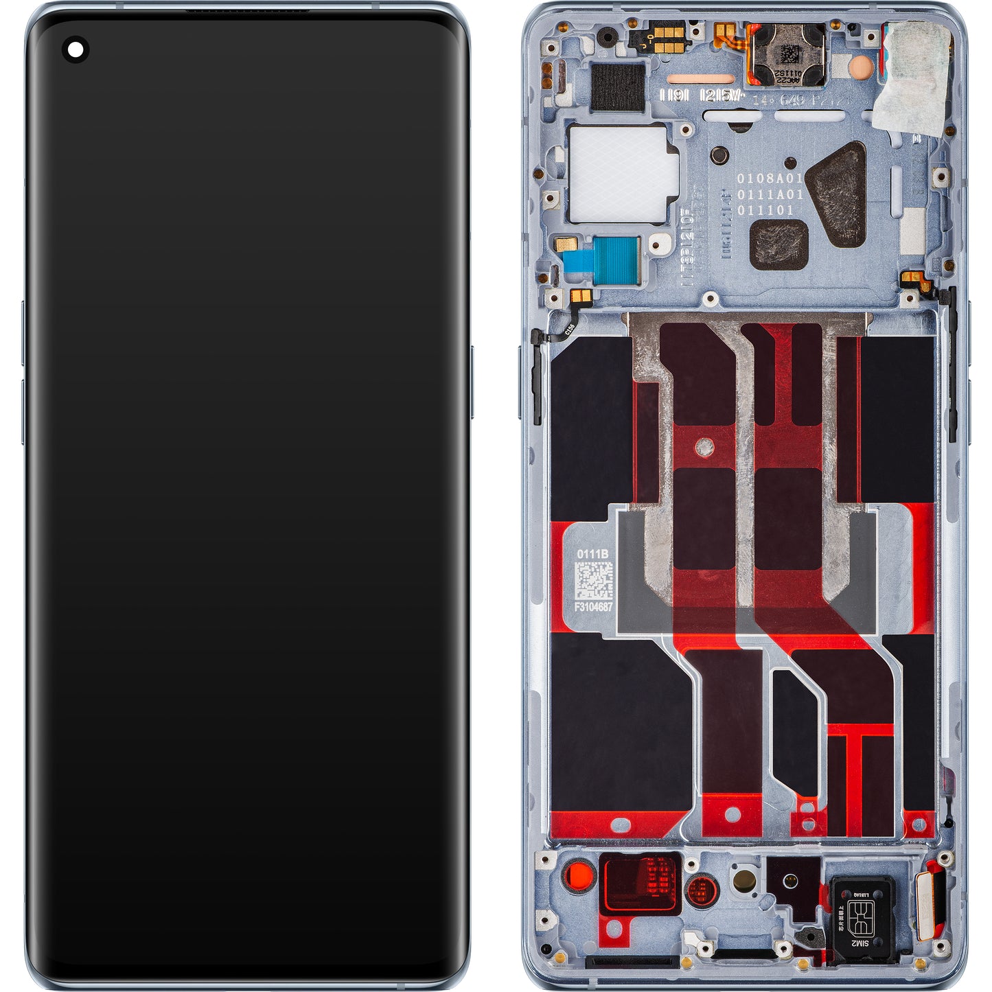Display / Touchscreen für Oppo Reno6 Pro 5G (Snapdragon) / Pro+ 5G | mit Rahmen | Grau | Service Pack