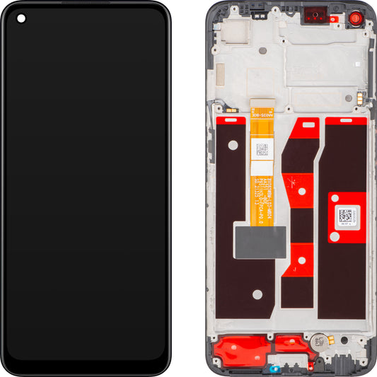 Display mit Touchscreen Oppo A55, mit Rahmen, Schwarz (Starry Black), Service Pack 4908581