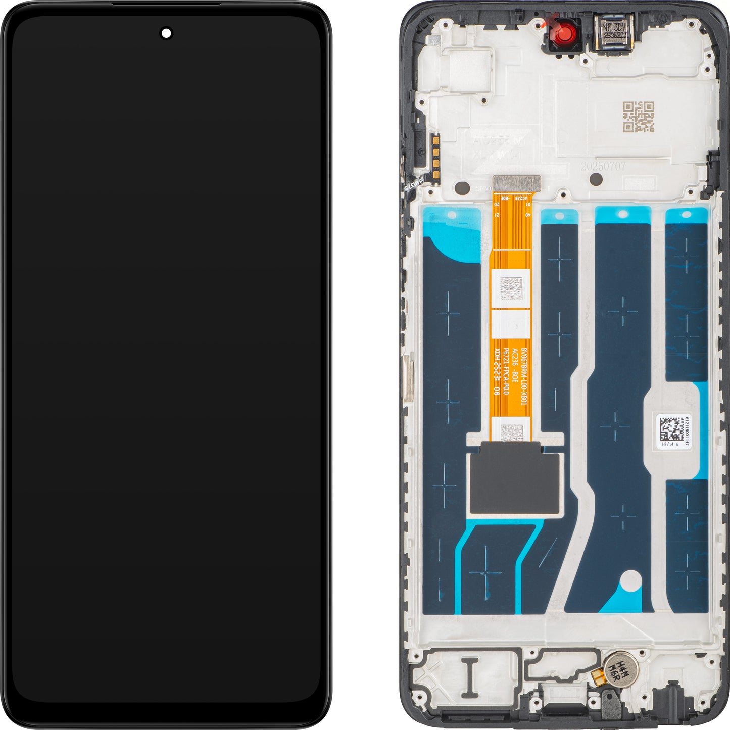 Display mit Touchscreen Oppo A5 4G, mit Rahmen, Schwarz, Service Pack 621029000585