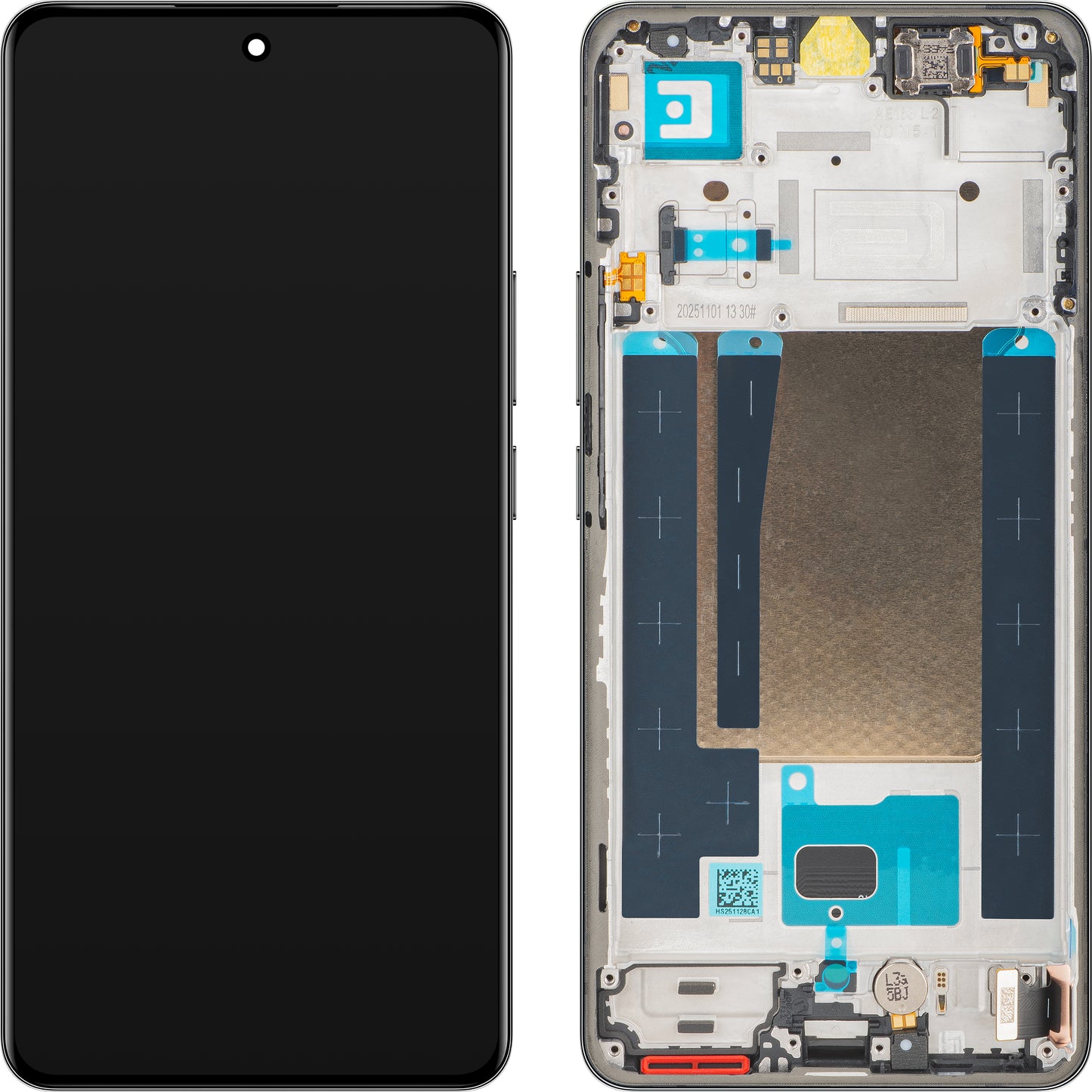 Écran avec Touchscreen Realme 16 Pro+, avec Cadre, Gris, Service Pack 621029000805