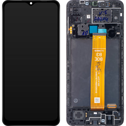 Écran tactile Samsung Galaxy A12 Nacho A127, avec cadre, noir, reconditionné GH82-26486A